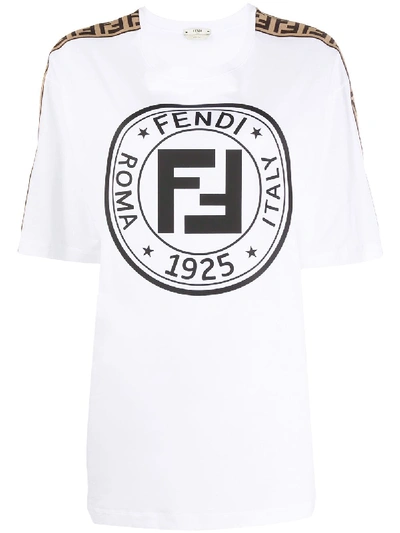 Shop Fendi Rama T-shirt In White