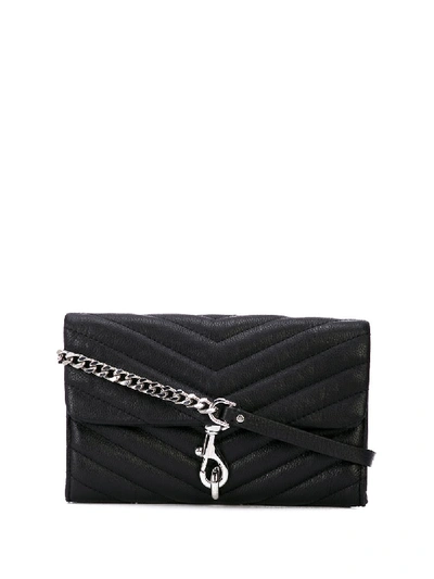 Shop Rebecca Minkoff Edie Leather Wallet In Black