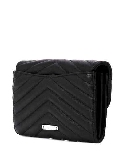 Shop Rebecca Minkoff Edie Leather Wallet In Black