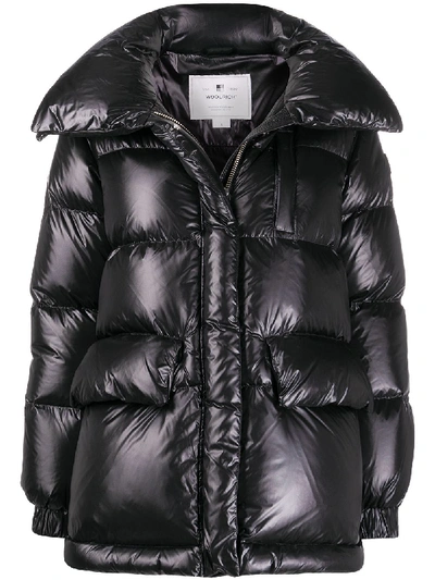 Shop Woolrich Aliquippa Down Coat In Black