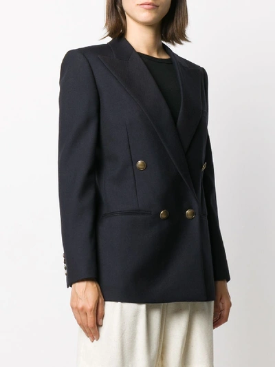 Shop Saint Laurent Wool Jacket In Blue