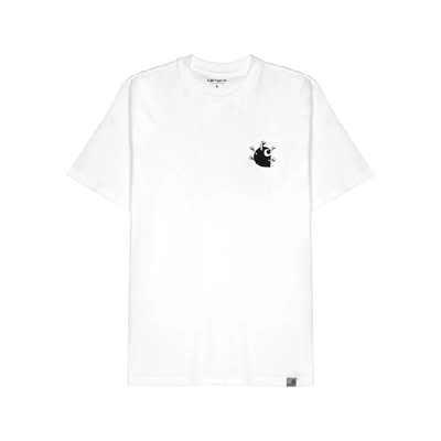 Shop Carhartt Snails White Printed Cotton T-shirt