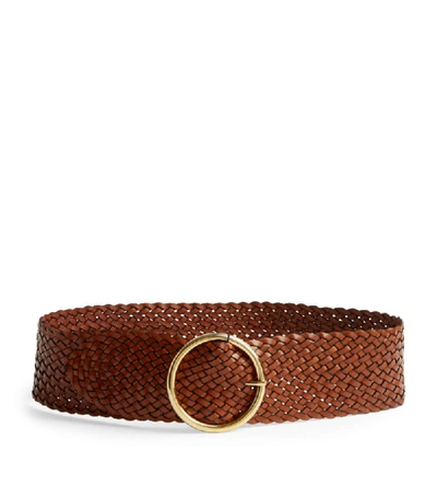 Shop Anderson's Wide Woven Leather Belt