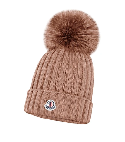 Shop Moncler Fox Fur-trim Bobble Hat