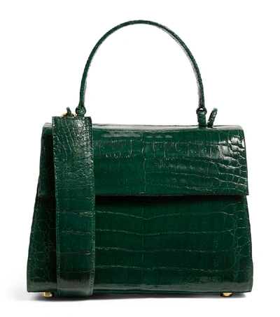 Shop Nancy Gonzalez Small Crocodile Lexi Top-handle Bag