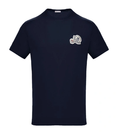 Shop Moncler Double Logo Patch T-shirt