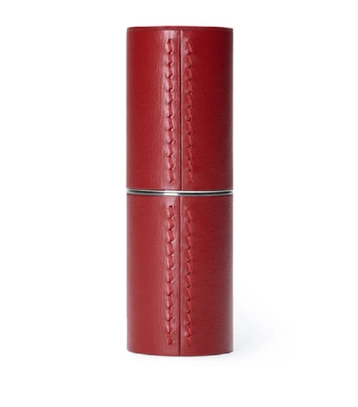 Shop La Bouche Rouge Refillable Fine Leather Lipstick Case In Red