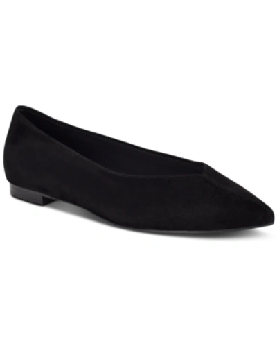 Shop Marc Fisher Women's Altair Flats Women's Shoes In Black Suede