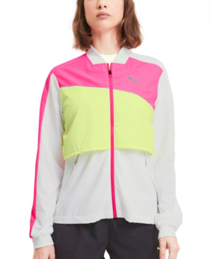 puma yellow running jacket
