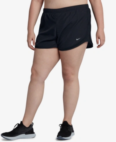 Shop Nike Plus Size Tempo Dri-fit Track Shorts In Black Mesh