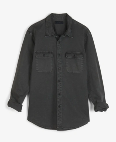 Shop Lucky Brand Men's Humboldt Workwear Woven Shirt In Raven