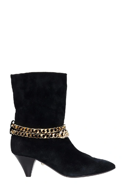 Shop Alevì Futura 055 High Heels Ankle Boots In Black Suede