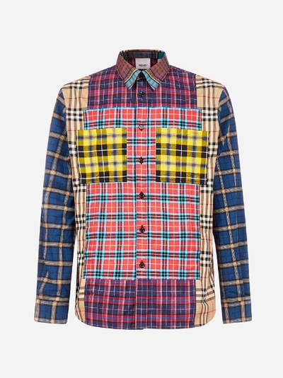 Shop Burberry Camicia Tindall In Cotone Patchwork-tartan