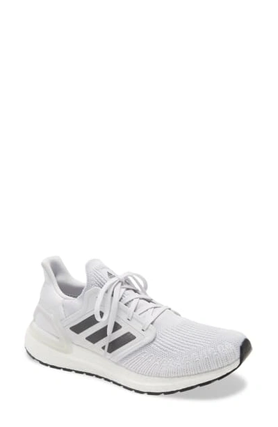 Shop Adidas Originals Ultraboost 20 Running Shoe In Grey/ White/ White
