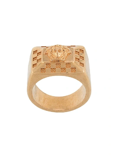 Shop Versace Square Medusa Ring