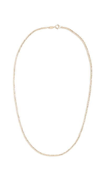 Shop Adina Reyter 14k 15 Tiny Bead Chain Necklace" In Yellow Gold