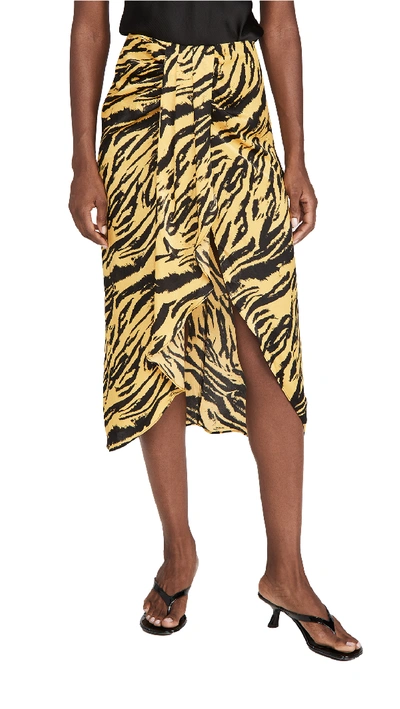 Shop Ronny Kobo Miranda Skirt In Marigold Multi