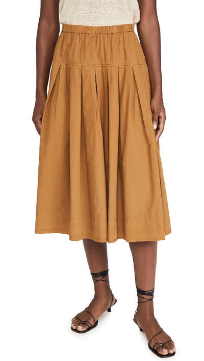 Shop Alex Mill Paper Cotton Skirt In Caramel