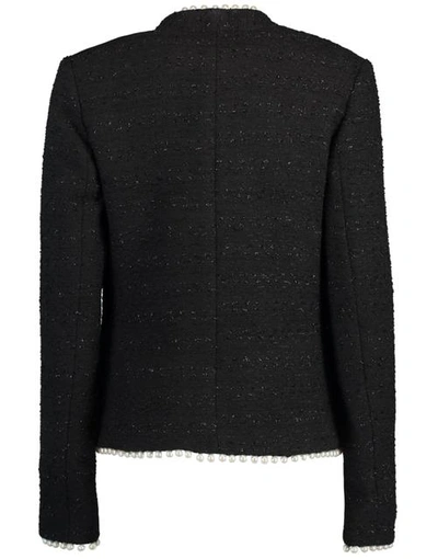 Shop Giambattista Valli Black Long Sleeve Tweed Blazer