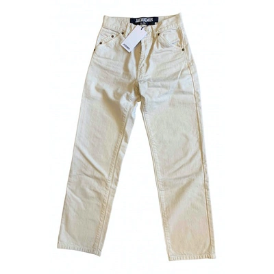 Pre-owned Jacquemus Le Souk Straight Jeans In Beige | ModeSens