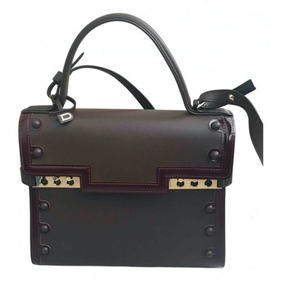 Pre-owned Delvaux Tempãªte Leather Handbag In Burgundy