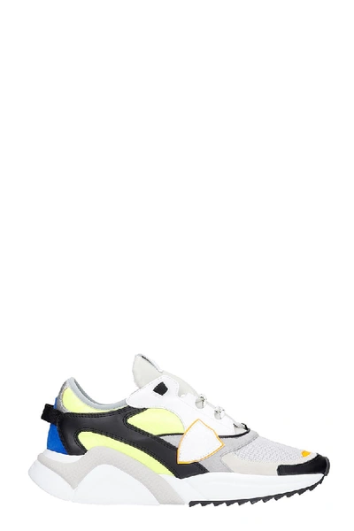 Shop Philippe Model Eze Sneakers In White Synthetic Fibers