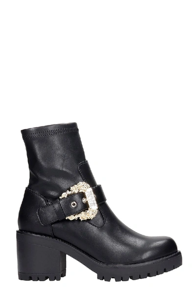 Shop Versace Jeans Couture Combat Boots In Black Leather