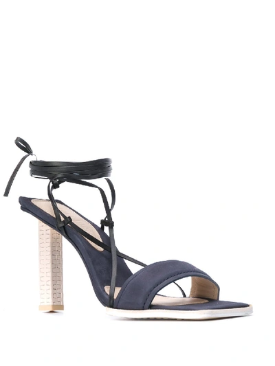 Shop Jacquemus Leather Sandals In Black