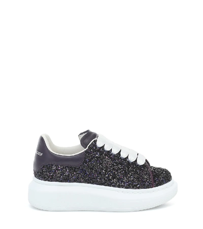 Shop Alexander Mcqueen Glitter Sneakers In Blue