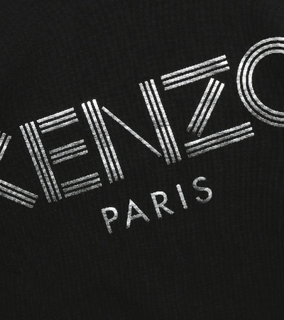 Shop Kenzo Logo Stretch-jersey Sweatshirt In Black