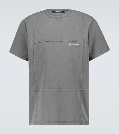 Shop Jacquemus Le T-shirt Carro Top In Grey