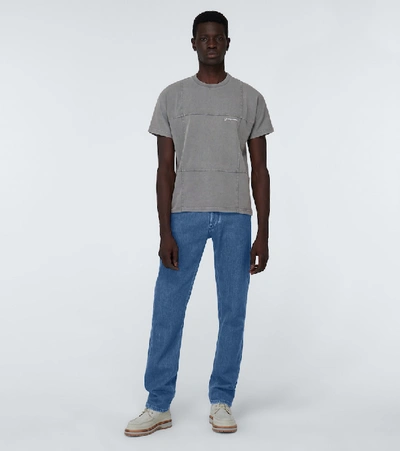 Shop Jacquemus Le T-shirt Carro Top In Grey