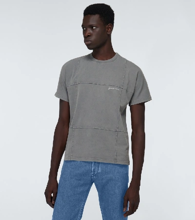 Shop Jacquemus Le T-shirt Carro Top In Grey
