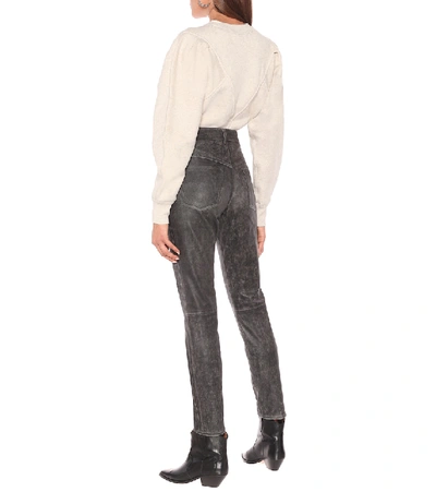 Shop Isabel Marant Étoile Taro High-rise Skinny Leather Pants In Black