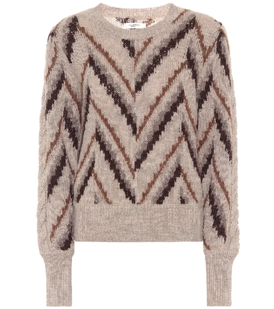 Shop Isabel Marant Étoile Glenny Intarsia Alpaca-blend Sweater In Beige