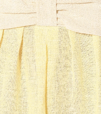Shop Lisa Marie Fernandez St Tropez Linen-blend Maxi Dress In Yellow