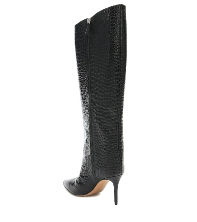 Shop Alexandre Vauthier Alex Knee-high Leather Boots In Black