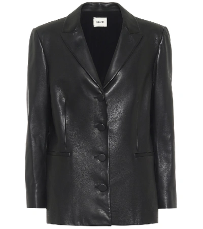 Shop Khaite Joan Leather Blazer In Black