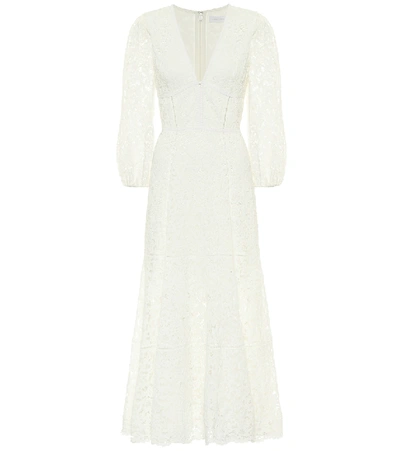 Shop Jonathan Simkhai Lara Lace Midi Dress In White