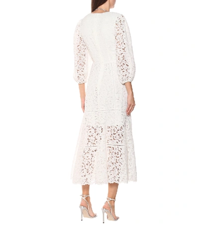 Shop Jonathan Simkhai Lara Lace Midi Dress In White