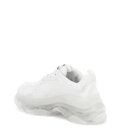 Balenciaga 60mm Triple S Clear Sole Sneakers In White