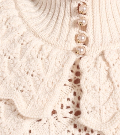 Shop Zimmermann Ladybeetle Wool Sweater In White