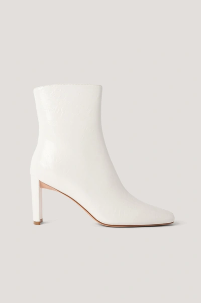 Shop Na-kd Creased Upper Booties White