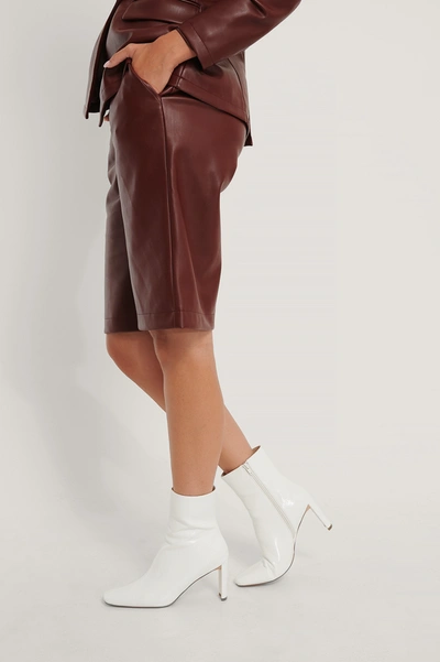 Shop Na-kd Creased Upper Booties White