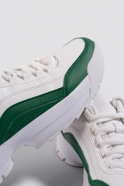 Astrid Olsen X Contrast Sneaker - White In White/green | ModeSens