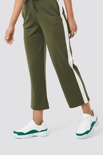 Astrid Olsen X Contrast Sneaker - White In White/green | ModeSens