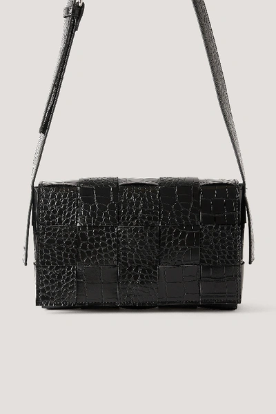 Shop Na-kd Woven Shoulder Bag - Black