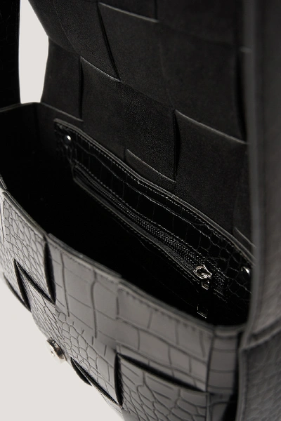 Shop Na-kd Woven Shoulder Bag - Black