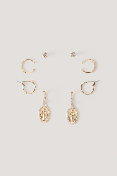 Shop Anika Teller X Na-kd Earrings Set - Gold