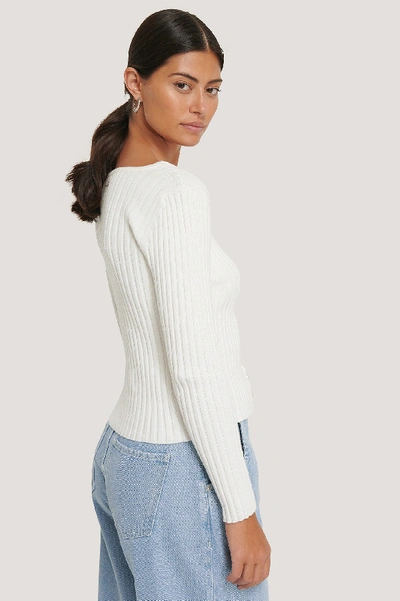Na-kd Pearl Detailed Knitted Cardigan Offwhite | ModeSens